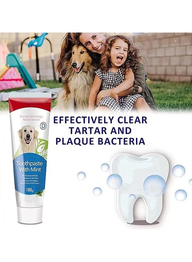 Bioline Dog Toothbrush and Toothpaste Kit Set for Dog Teeth Cleaning and Care,Extra Fingerbrush Brushing Dog Dental Care Kit Set - Image 3