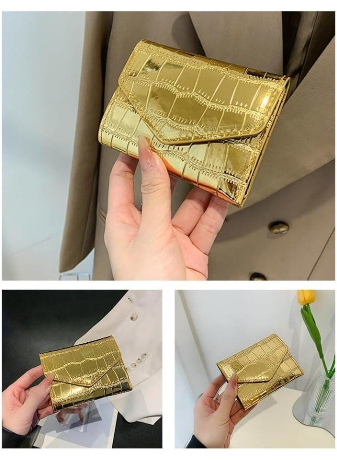 Mini Women’s Shiny Leather Wallet – Elegant Compact Design, Lightweight, Practical & Perfect for Everyday Use - Image 3