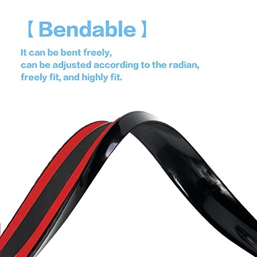 Banseko Car Trunk Spoiler Roof Lip Kit,3D PU Rear Trunk Lip or Roof Spoiler Sticker Bar with Carbon Fiber Pattern,Car Rear Spoiler Exterior Rear Spoiler Kit, Punch-Free Installation for Most Cars (Black) - Image 2