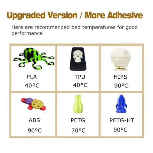 HICTOP 310 * 310mm Room Temperature Textured PEI Sheet Single Side Print Bed | Universal Fit for CR-10 CR-10S Artillery SW-X1/SW-X2 Longer LK1 LK5/LK5Pro, Most 310 * 310mm 3D Printers Anti-Warping - Image 3