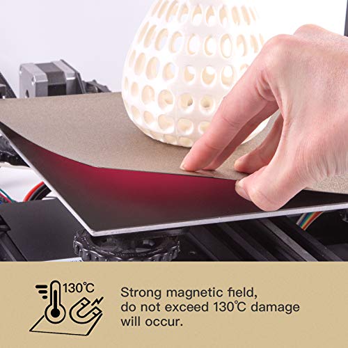HICTOP 310 * 310mm Room Temperature Textured PEI Sheet Single Side Print Bed | Universal Fit for CR-10 CR-10S Artillery SW-X1/SW-X2 Longer LK1 LK5/LK5Pro, Most 310 * 310mm 3D Printers Anti-Warping - Image 5