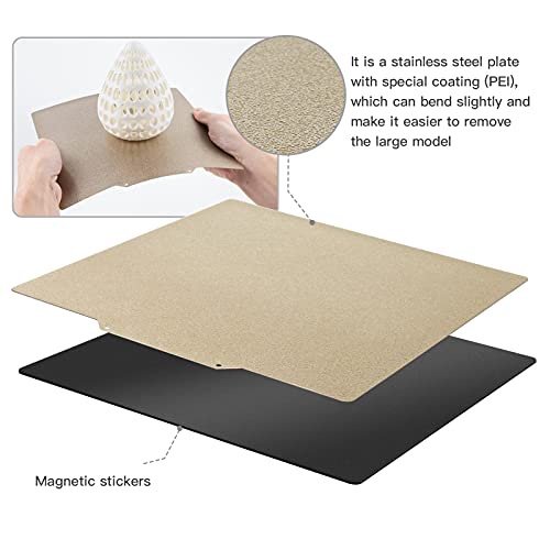 HICTOP 310 * 310mm Room Temperature Textured PEI Sheet Single Side Print Bed | Universal Fit for CR-10 CR-10S Artillery SW-X1/SW-X2 Longer LK1 LK5/LK5Pro, Most 310 * 310mm 3D Printers Anti-Warping - Image 4