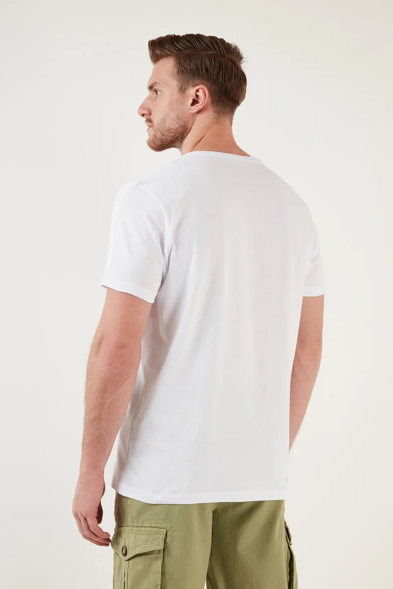 Buratti Printed Cotton Slim Fit Crew Neck T Shirt Men's T Shirt 646B3780