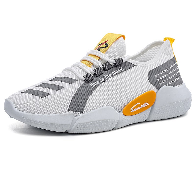 New Mens Knit Sneakers Trendy Casual Sports Shoes YD [white]] 