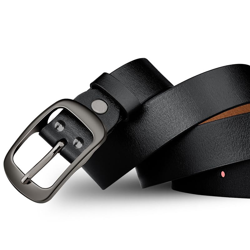 ZORO Men's Genuine Leather Belt for Men | (Formal/Casual) (BLACK 18, 42) - Image 3