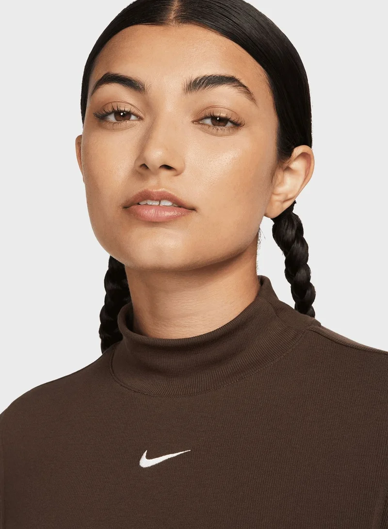 Nike Â Essentials Rib Mock Neck Top