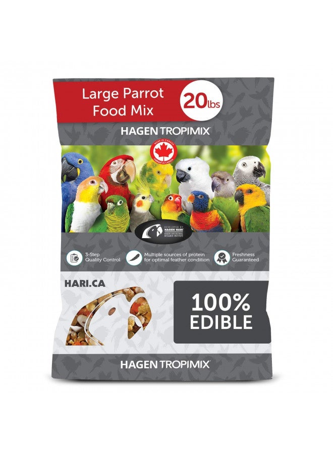 Hari Tropimix Bird Food, Large Parrot Food With Seeds, Fruit, Nuts, Vegetables, Grains, And Legumes, Enrichment Food, 20 lb Bag  - Image 1