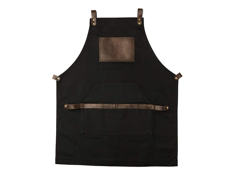 Priti - Work Apron in Non-Waxed Canvas with Cross Straps Adjustable - Image 1
