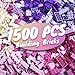 HUIZDQ مجموعة هويزدق 1500 قطعة من الطوب للبناء للبنات من عمر 6 إلى 8 سنوات 12 مجموعة كلاسيكية من الكتل الصغيرة باللون الوردي والأرجواني والأبيض - Image 2