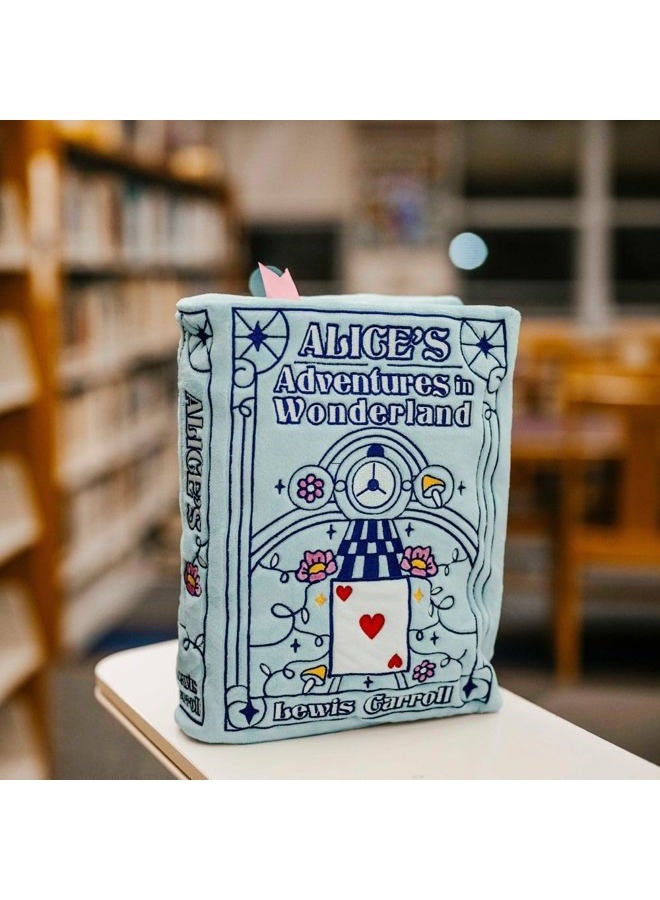Punchkins Alice in Wonderland Book Plush, Soft Collectible Gift for Book Lovers, Readers, Teachers, Bookworms– Literary Decor for Library, Office, or Study– 11x7/PillowSize - Image 3