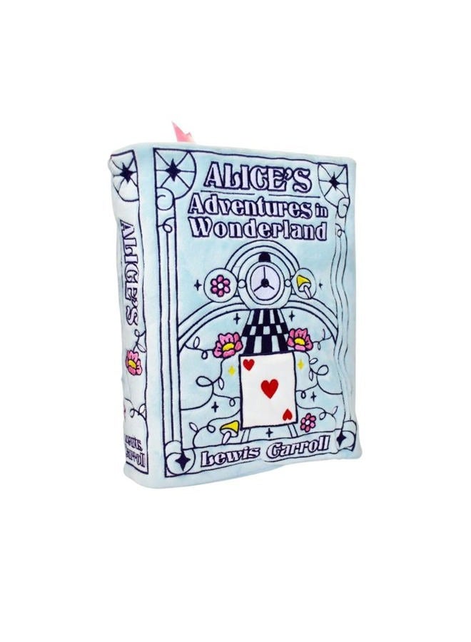 Punchkins Alice in Wonderland Book Plush, Soft Collectible Gift for Book Lovers, Readers, Teachers, Bookworms– Literary Decor for Library, Office, or Study– 11x7/PillowSize - Image 1