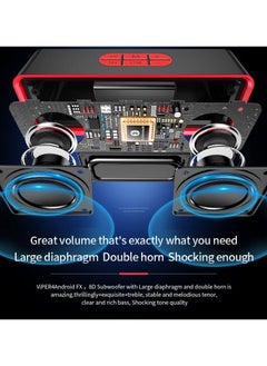 AROAQ Portable Bluetooth Speaker Bluetooth 5.0 Speaker with 3D Stereo HiFi Bass Bluetooth Speaker Wireless Dual Horn Speakers  - Image 2