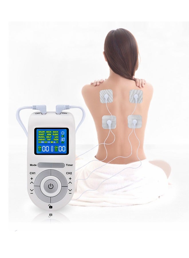 NIBEMINENT 12 Modes TENS & EMS Electronic Pulse Massager with 4 Pads for Back and Shoulder Pain Relief and Muscle Strength - Image 3