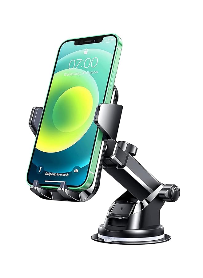KASTWAVE Car Universal Phone Holder Upgraded Hands Free Holder Dashboard Windshield Phone Holder Compatible With All Iphone Se 12 Pro Galaxy S21 Phones - Image 1