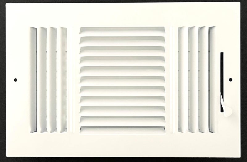 فتحة قنوات HBW 10x 6 بحجم 3 طرق وجه مطبوع من الصلب لسقف الجدران غطاء تهوية أبعاد خارجية فعلية 1175 X 775