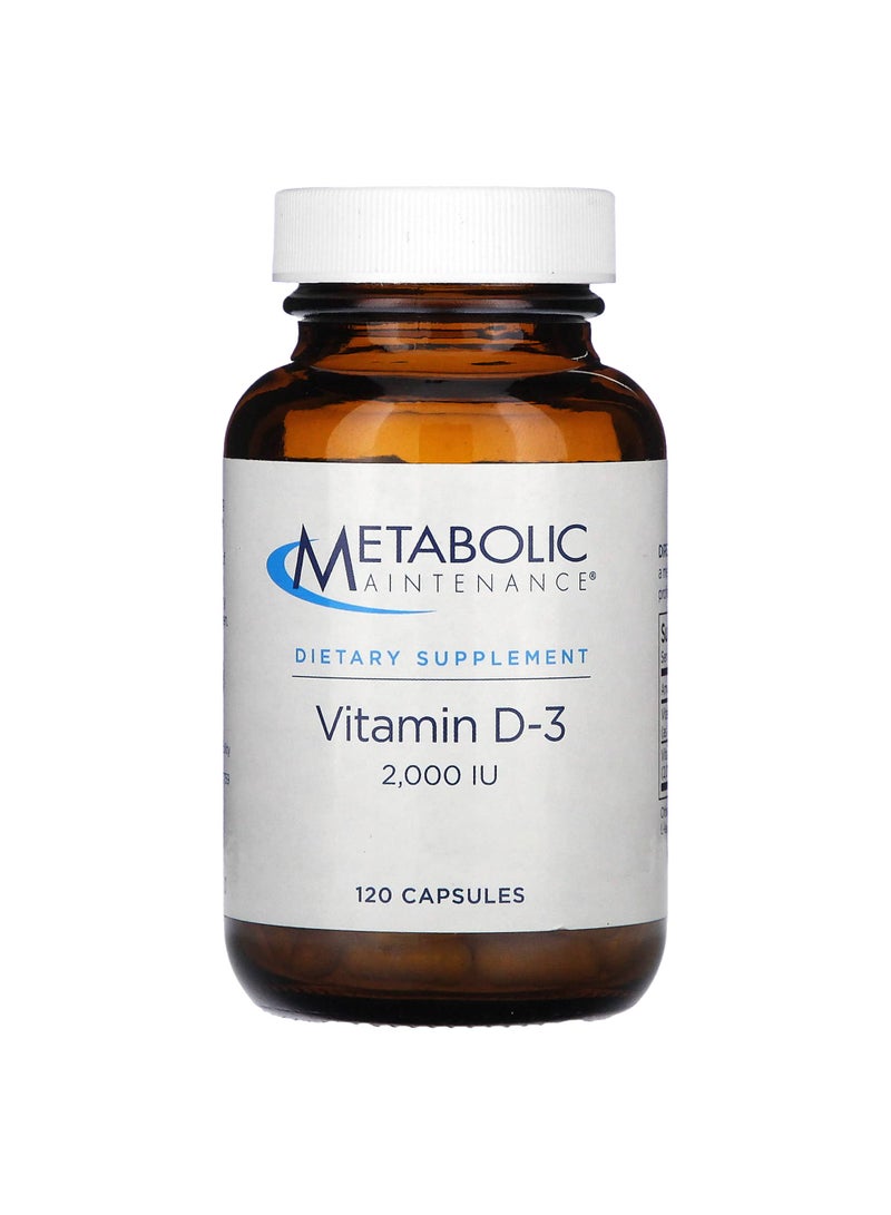 Vitamin D-3, 2,000 IU, 120 Capsules