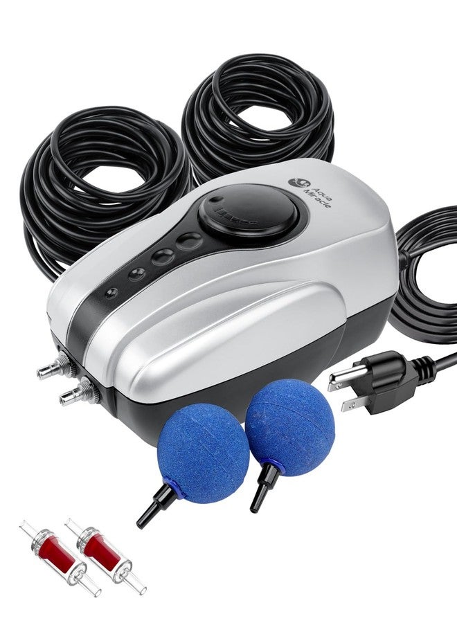 AquaMiracle All-in-One Koi Pond Aerator for Outdoor Ponds up to 1000 Gallons, Pond Air Pump Pond Aeration System with Double Outlet Airline Tubing Air Stones Check Valves - Image 1