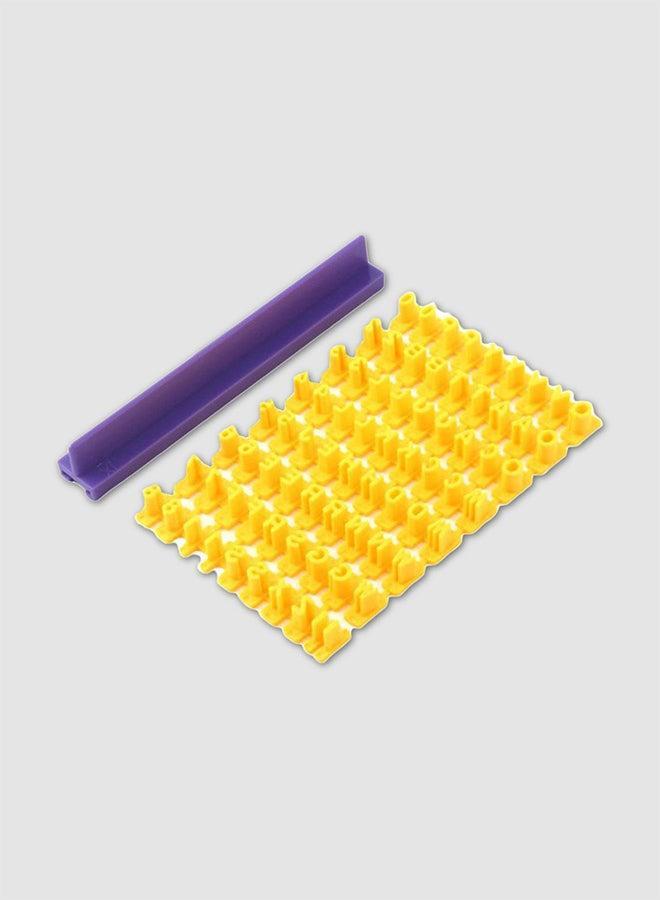 Alphabet Number Mould Yellow/Purple 12.7x1.9x1centimeter - Image 1