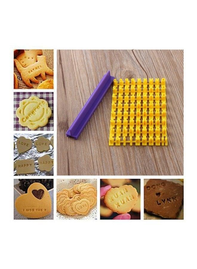 Alphabet Number Mould Yellow/Purple 12.7x1.9x1centimeter - Image 3