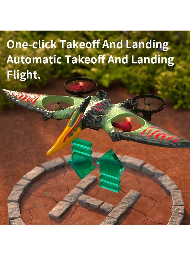 null - RC Pterosaur Plane – 2.4GHz Remote Control Quadcopter with Fixed-Wing Design, Auto Hover, 360° Stunts, Durable EPP Foam, LED Lights, USB Charging, Perfect for Kids, Beginners & Adults Remote Control Aircraft - Image 1