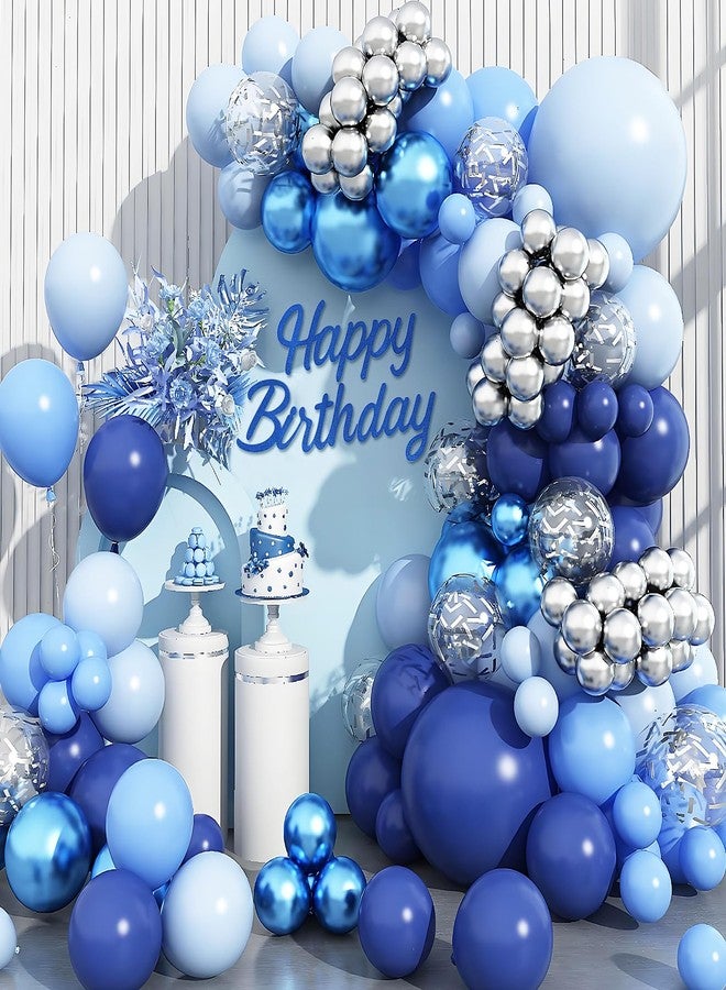 MASTRON Happy Birthday Sign for Backdrop, Glitter Blue 21 X 22 'Happy Birthday' Decal Letters Sticker Balloon Arch Backdrop for Unisex All Ages Men Women Birthday Party Supplies Decorations - Image 3