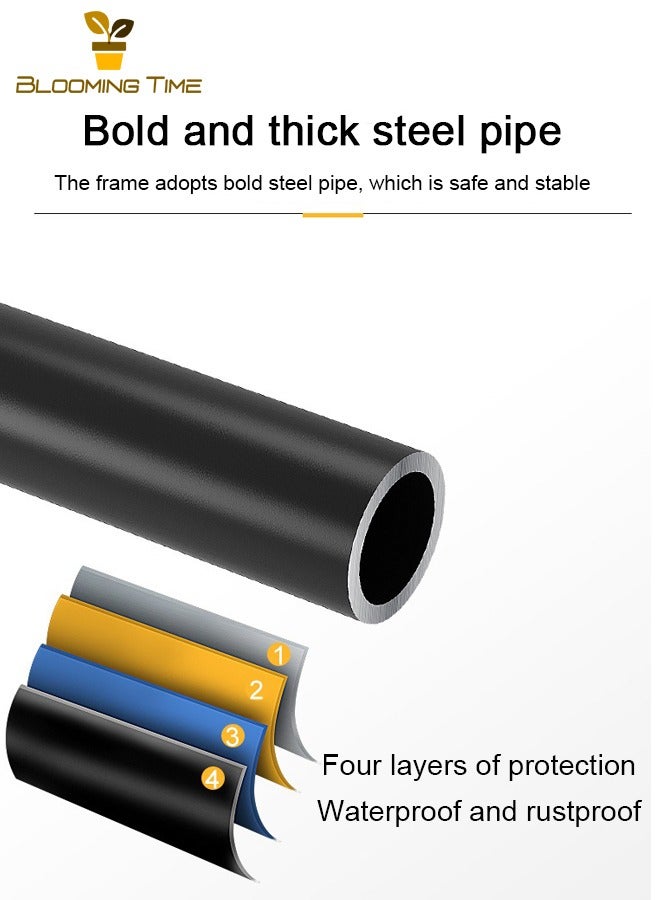 BLOOMING TIME 3-Layer Toilet Rack Bathroom Toilet Rack Washing Machine Storage Rack Household Floor Toilet Bathroom Punch-Free Multi-Layer Storage Toilet Rack - Image 3