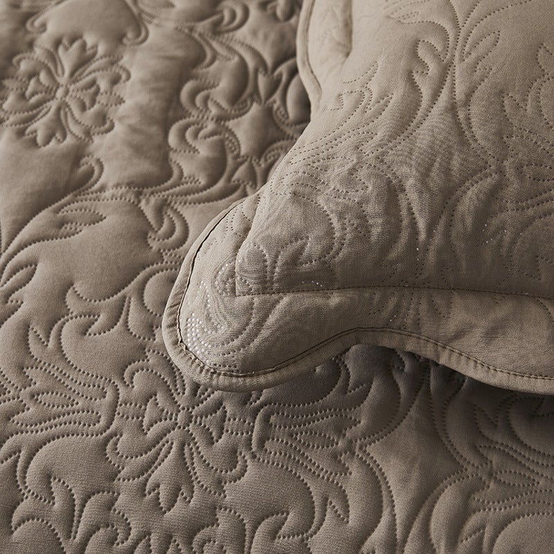 Nantong Home Textile Bedding Kit Washed Cotton Quilted Quilted Bed Cover Sheet Three-Piece Set - Image 4
