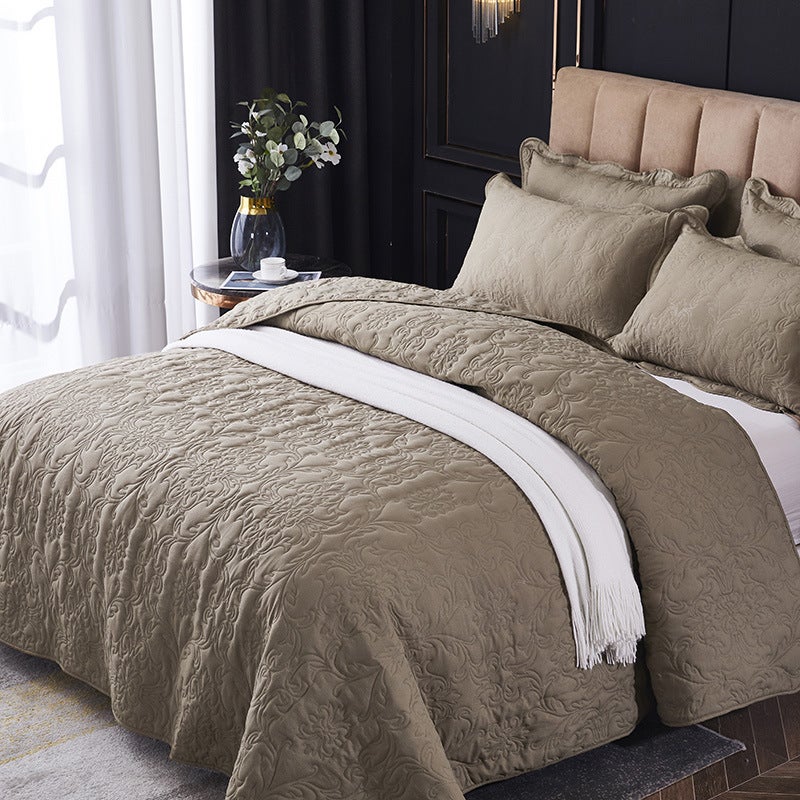 Nantong Home Textile Bedding Kit Washed Cotton Quilted Quilted Bed Cover Sheet Three-Piece Set - Image 3