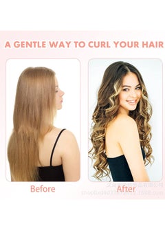 Daytoyz Heatless Curling Rod Headband – Premium Rods for Tight and Loose Curls - Mulberry Silk Wave Curler Soft Plush Cotton Filling Hairclips, Scrunchies  - Image 2