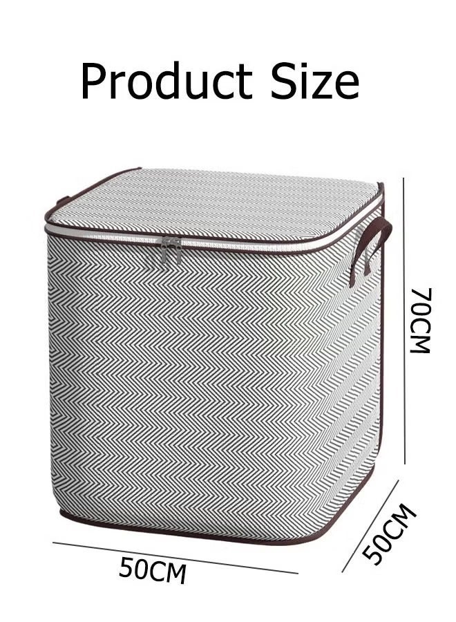 180L Big capacity Clothes Storage Box with Cover Large Laundry Basket Organizer Bag for Baby Foldable - Image 2
