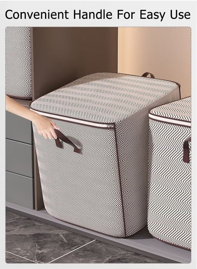 180L Big capacity Clothes Storage Box with Cover Large Laundry Basket Organizer Bag for Baby Foldable - Image 3
