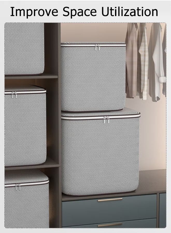 180L Big capacity Clothes Storage Box with Cover Large Laundry Basket Organizer Bag for Baby Foldable - Image 4