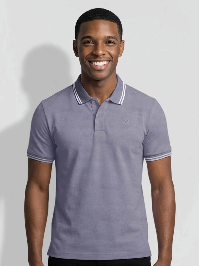 Being Human Men Brand Logo Polo Collar T-shirt
