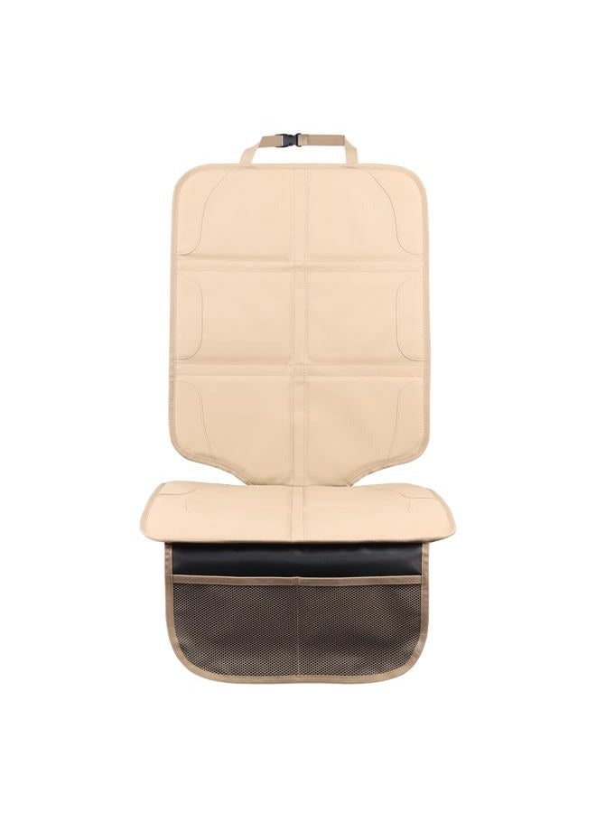 pefirst Car Seat Protector,Extra Thick Car Seat Covers Non-Slip Waterproof Mat Pad Leaving No Imprints Marks for Child Baby Pet Truck SUV Automobile (Beige-B) - Image 1