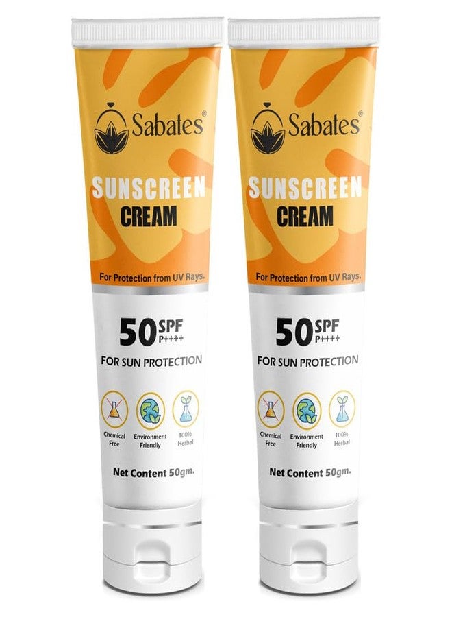 Sabates Sunscreen Cream For Radiant Skin - Deep Moisturization, Protects From UVA/B, avoiding sun tanning & external damage | Sunscreen spf 50 for oily skin - Image 2