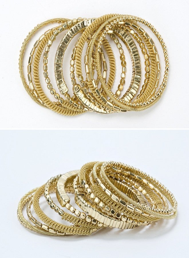 SPUNKYsoul Handmade Bohemian Coil in Gold Bracelet for Women Collection - Image 4