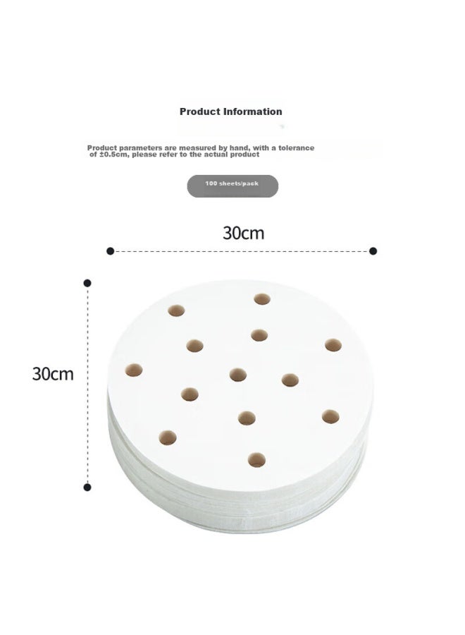 MAX COOK Maxcook Steamer Paper, Dumpling Liner, Steamed Bun Paper, Steamed Bun Paper, Disposable, 100 Sheets, 30cm Diameter, Mcpj4292 - Image 5