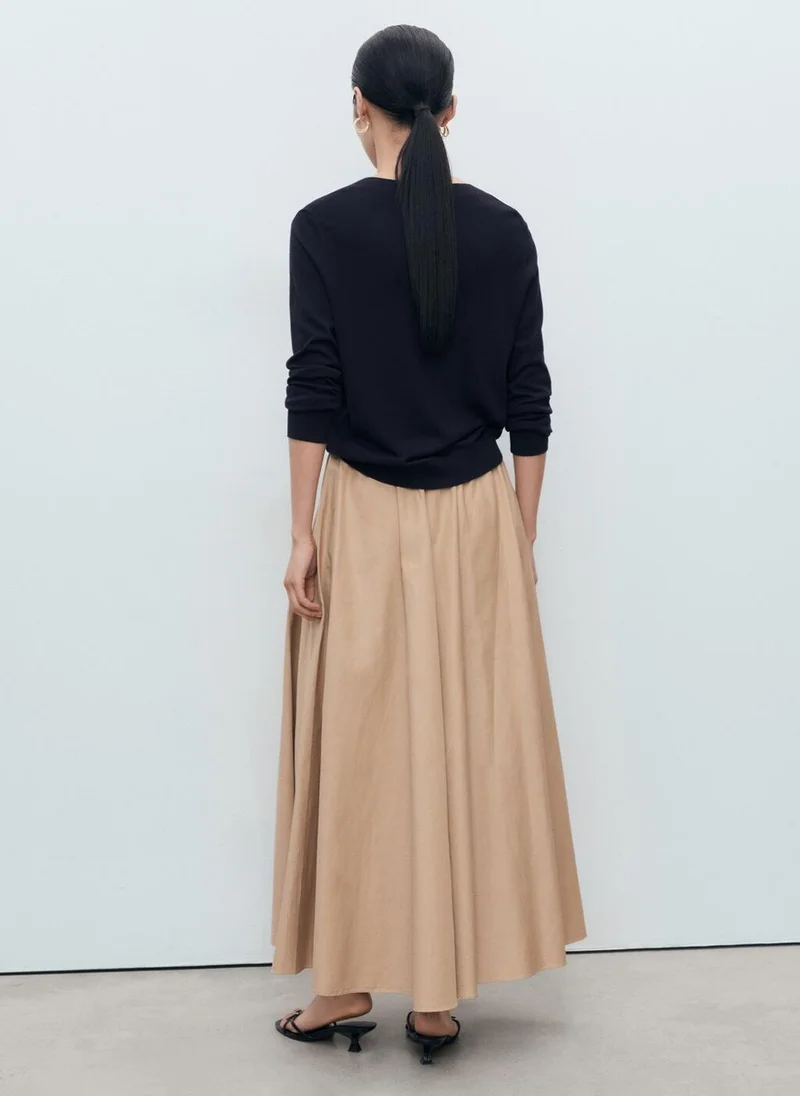 MANGO Fine-knit V-neck sweater