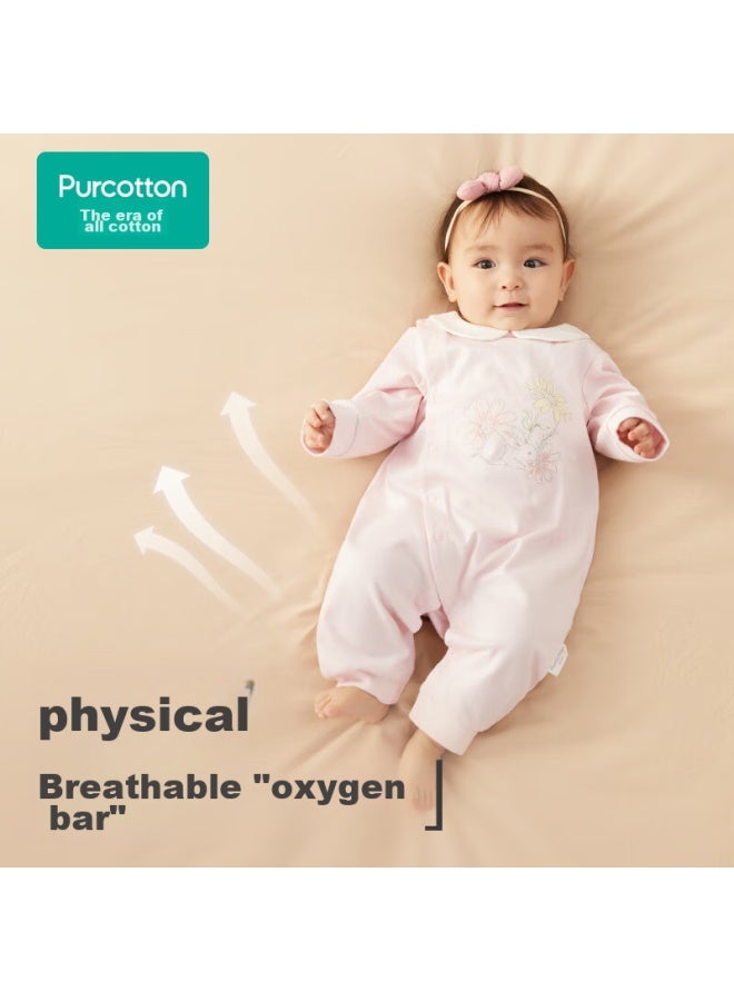 القطن الخالص Purcotton حفاضة قطنية ناعمة مزدوجة الوجه للأطفال حديثي الولادة أولاد وبنات، ملابس الربيع والصيف، طقم من قطعتين، المقاس 90 - Image 3