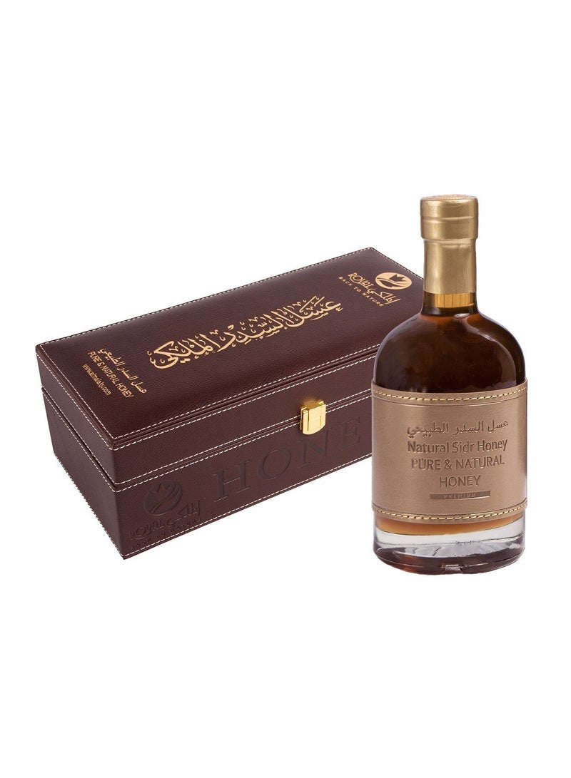 Al Malaky Royal Honey Gift Luxury Emirates Sidr Honey With Leather Case 550g - Image 1
