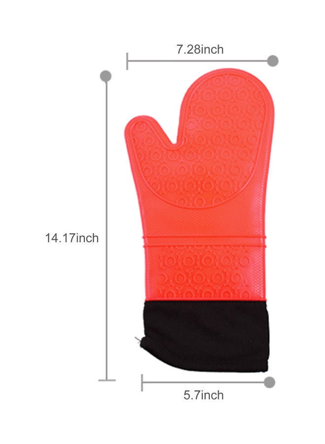 NIBEMINENT Microwave Silicone Glove For Baking Red/Black  - Image 2
