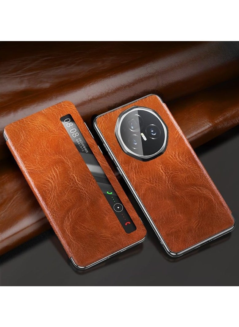 General Leather Protective Cover Compatible with Honor Magic V3 Intelligent Window Automatic Sleep Folding Full Pack Protective Cover For Magic V3  - Image 1