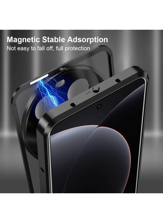 Shockproof Slim Case For Xiaomi Mi 15 Ultra, Durable Metal Frame u0026 PC Frosted Back Cover, Anti-Scratch, Precise Cutouts, Raised Bezel, Lightweight Black Protective Phone Cover - Image 5