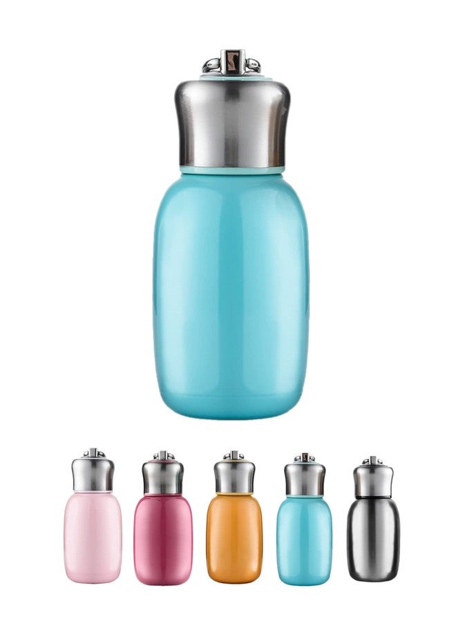 AYES Mini-Thermosflasche, 200 ml, niedliche Wasserflasche, vakuumisolierte Edelstahl-Wasserflaschen, auslaufsicher, hält heiß und kalt, für zu Hause, im Freien, auf Reisen Einheitsgröße blau - Image 1