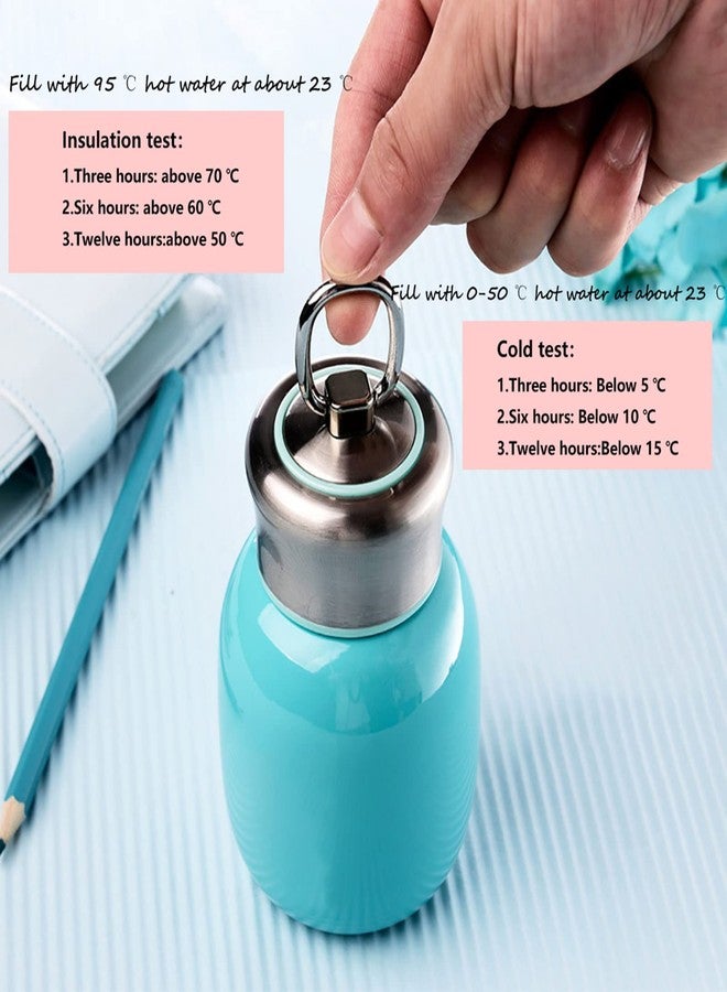 AYES Mini-Thermosflasche, 200 ml, niedliche Wasserflasche, vakuumisolierte Edelstahl-Wasserflaschen, auslaufsicher, hält heiß und kalt, für zu Hause, im Freien, auf Reisen Einheitsgröße blau - Image 5