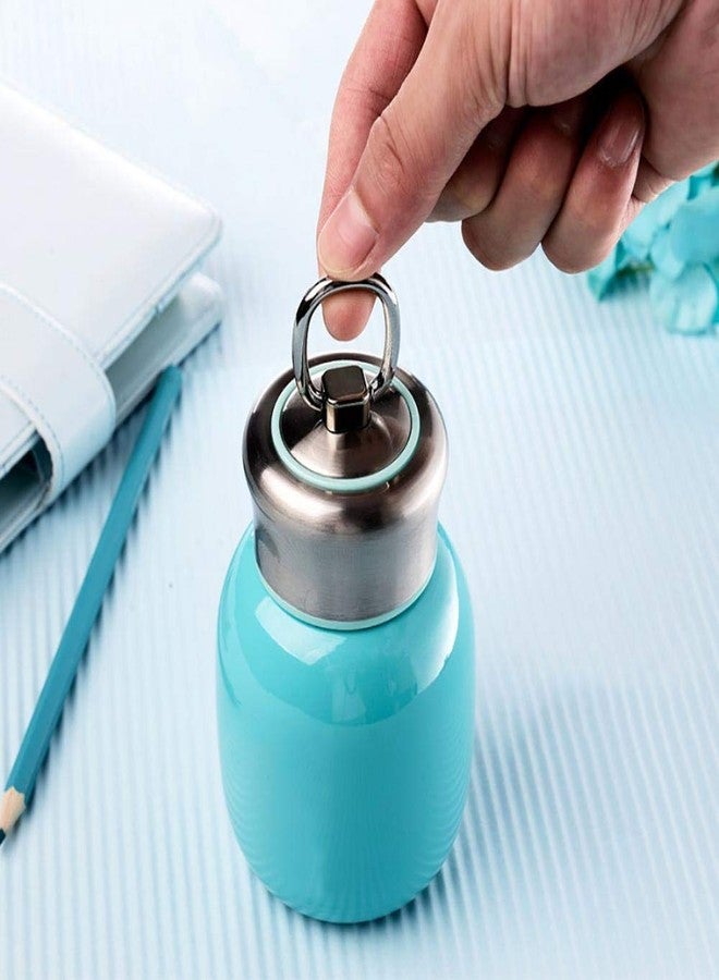 AYES Mini-Thermosflasche, 200 ml, niedliche Wasserflasche, vakuumisolierte Edelstahl-Wasserflaschen, auslaufsicher, hält heiß und kalt, für zu Hause, im Freien, auf Reisen Einheitsgröße blau - Image 3