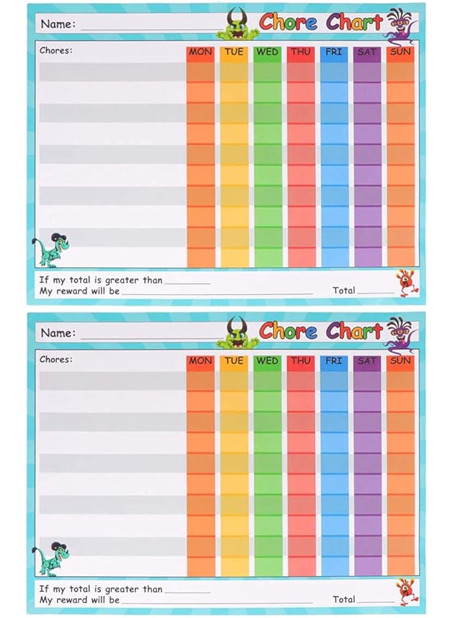 erorex Dry Erase Reward Chart For Kids Teach Children Responsibility And Good Behavior Reusable Self Adhesive Potty Chart Class Schedule For Home Classroom - Image 1