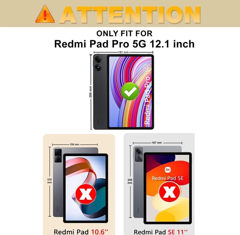 TGK 360 Rotatable Smart Flip Case Cover for Redmi Pad Pro 12.1 inch Tablet (Rose Gold) - Image 2