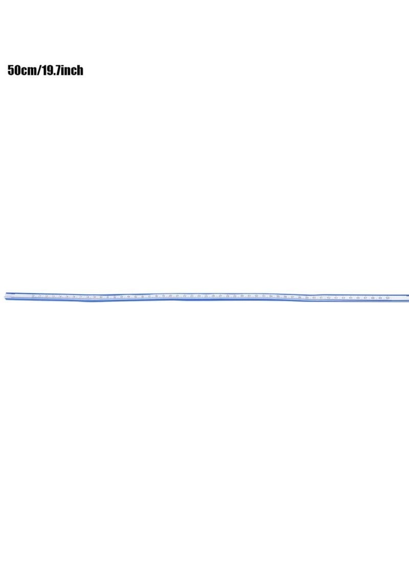 SYOSI - Flexible Ruler, 4 Different Size Flex Design Curve Ruler for Engineering Drawing or Measuring, Design Graphics, Garment Design (50cm) - Image 1