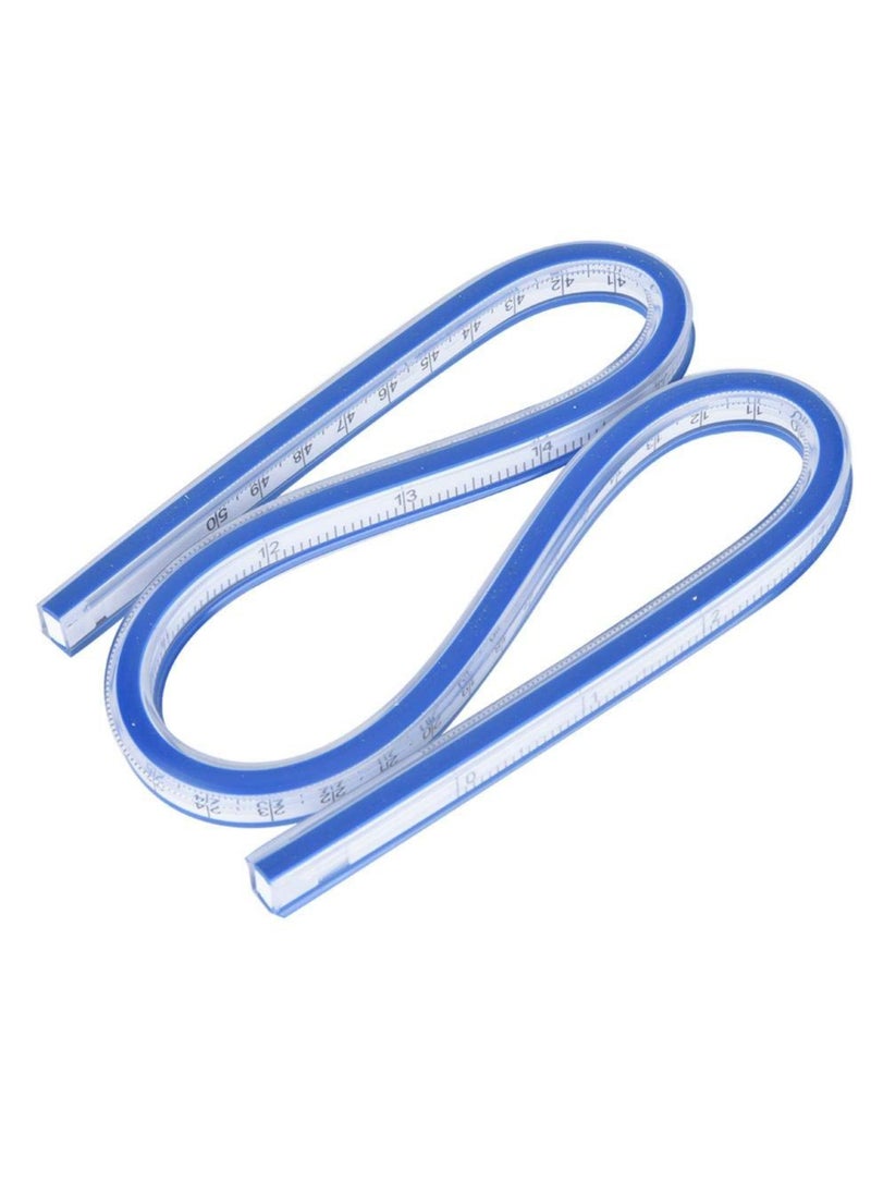 SYOSI - Flexible Ruler, 4 Different Size Flex Design Curve Ruler for Engineering Drawing or Measuring, Design Graphics, Garment Design (50cm) - Image 1